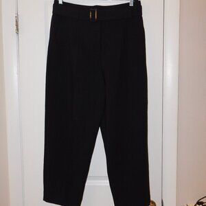 Ann Taylor Belted Pleated Tapered Pants, size 10